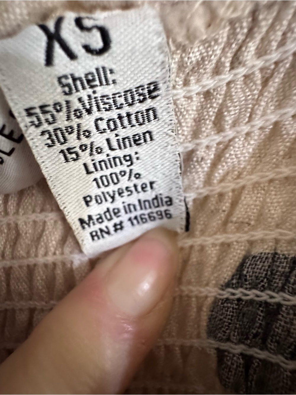 Sincerely Jules Cream PolkaDot,Button-Front,stretch waist, linen blend dress - Picture 5 of 7